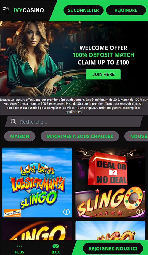 Ivy Casino mobile